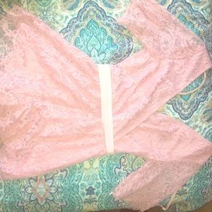 Pink lace romper